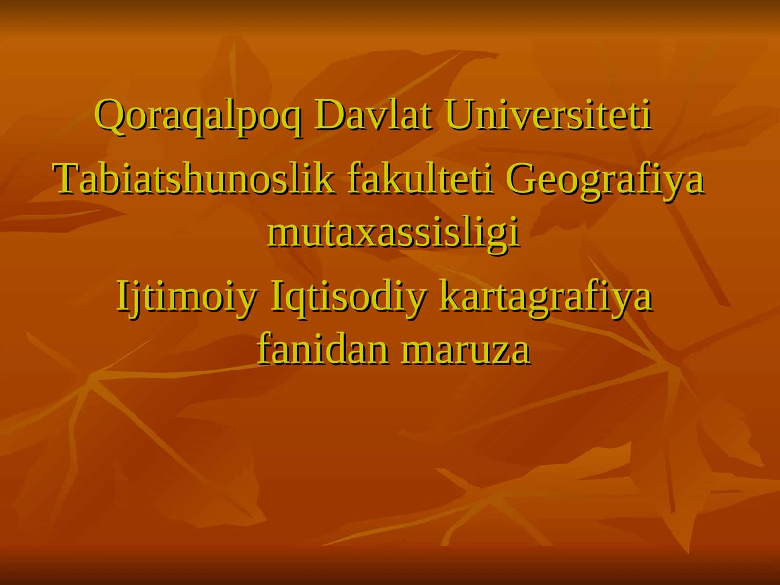 Qishloq xujaligini kartagrafiyalash 1
