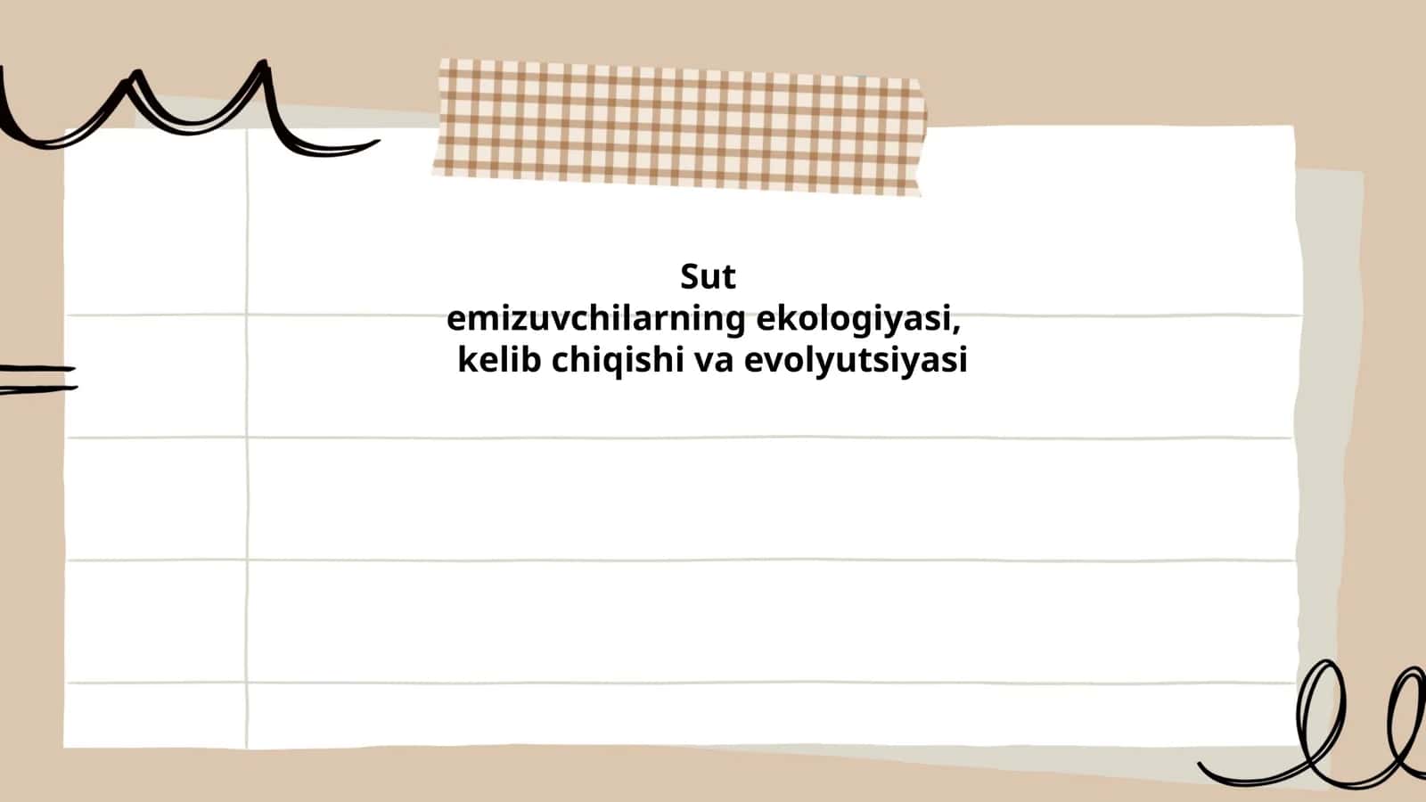 Sutemizuvchilarning kelib chiqishi va evolyutsiyasi 1