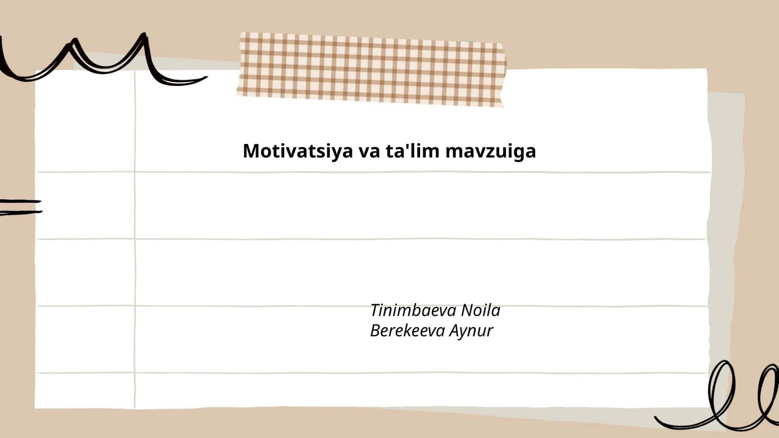 Motivatsiya va ta'lim mavzuiga 1