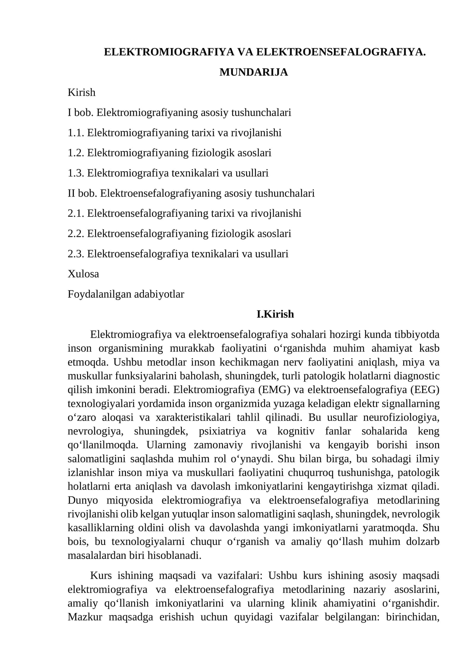 ELEKTROMIOGRAFIYA VA ELEKTROENSEFALOGRAFIYA 1