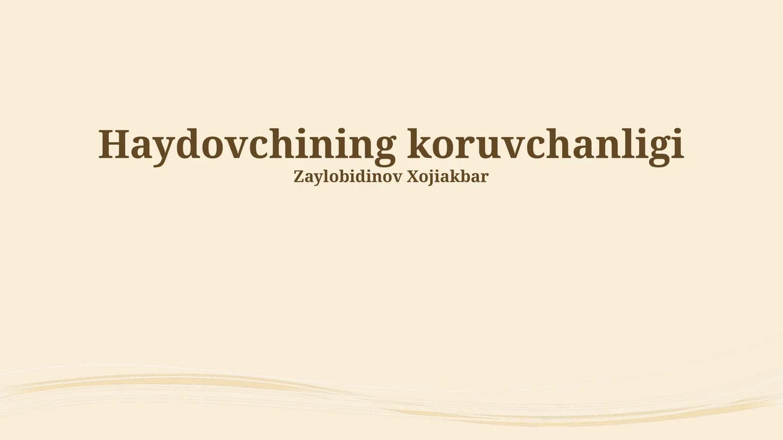 Haydovchining koruvchanligi 1