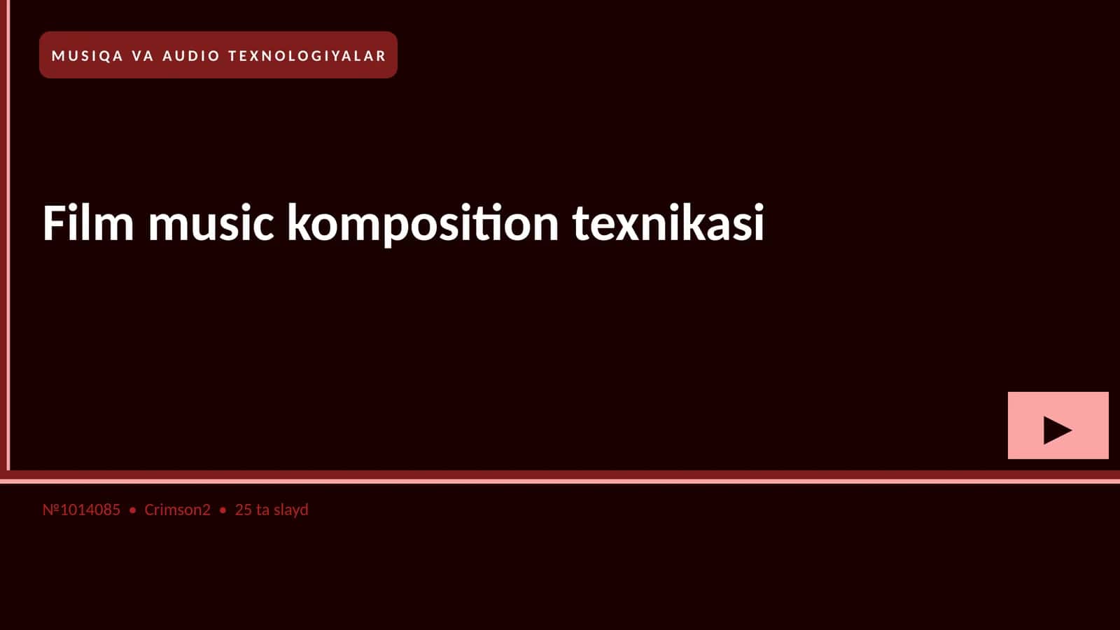 Film music komposition texnikasi 1
