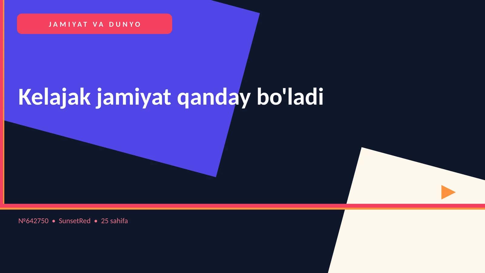 JAMIYAT VA DUNYO 1