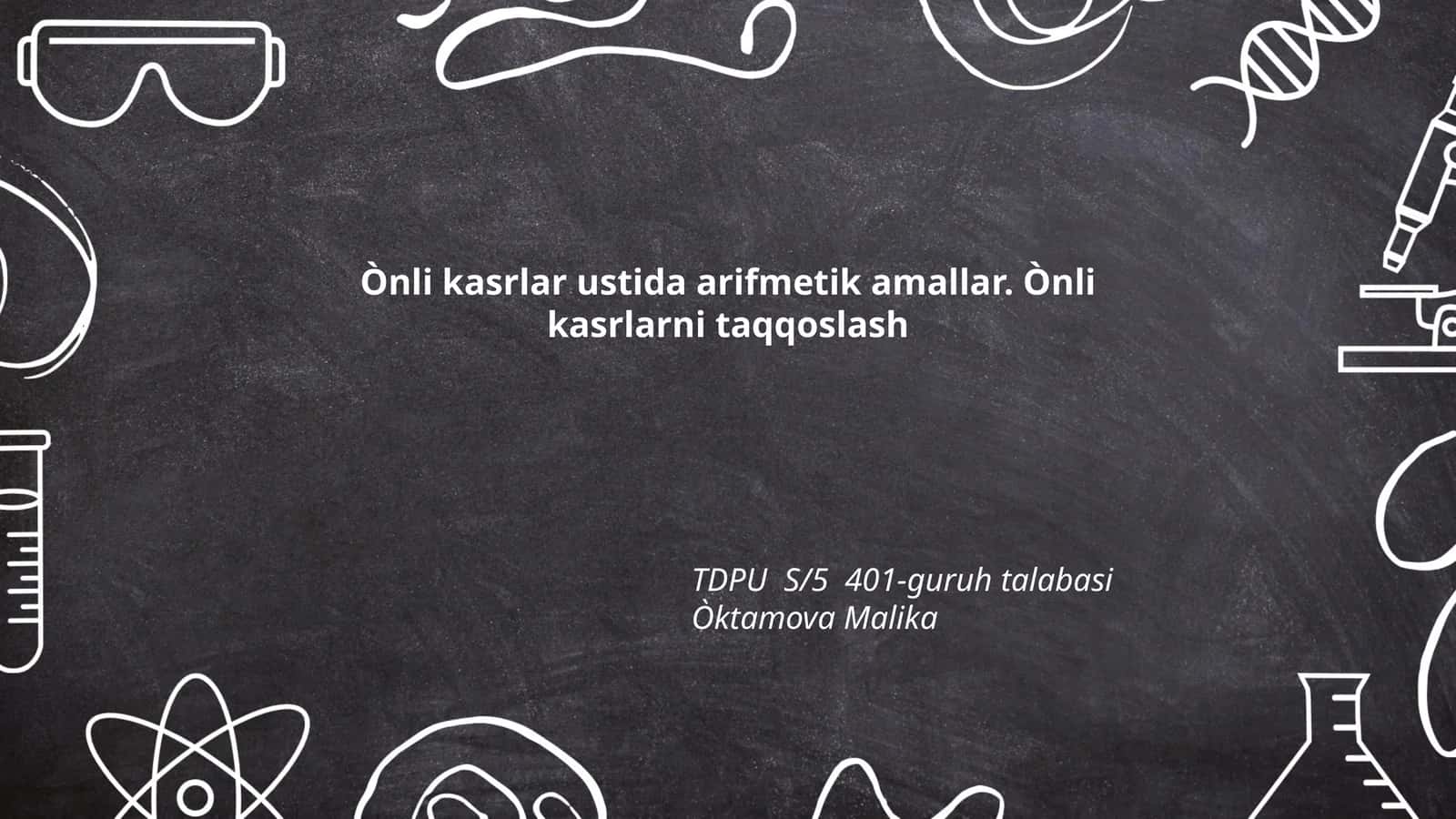 Ònli kasrlar ustida arifmetik amallar 1