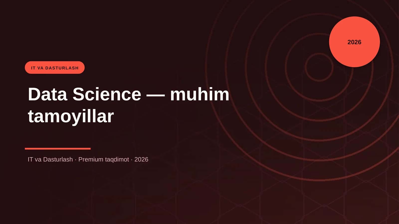Data Science — muhim tamoyillar 1