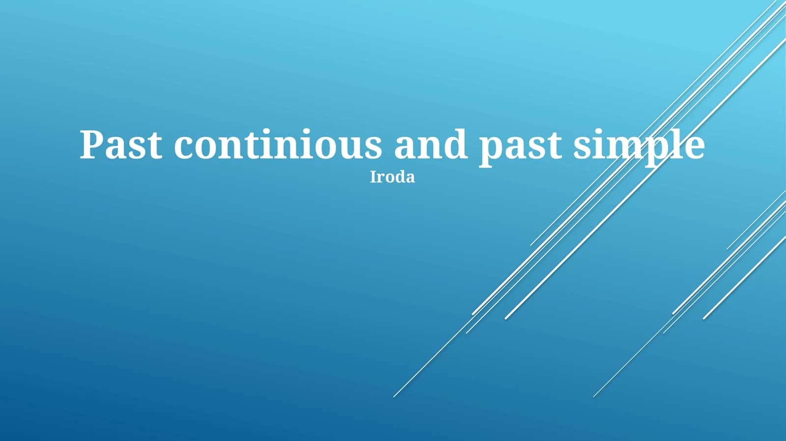 Past continious and past simple 1