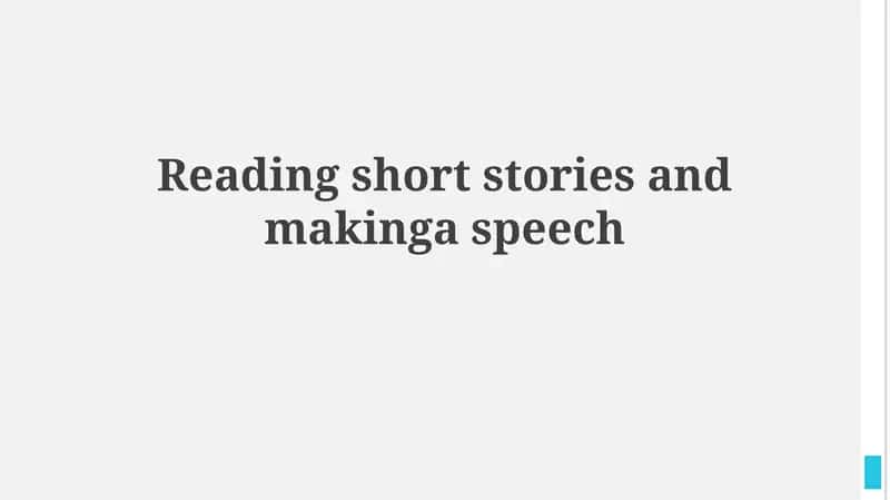 Unlocking Short Stories: From Page to Presentation 1