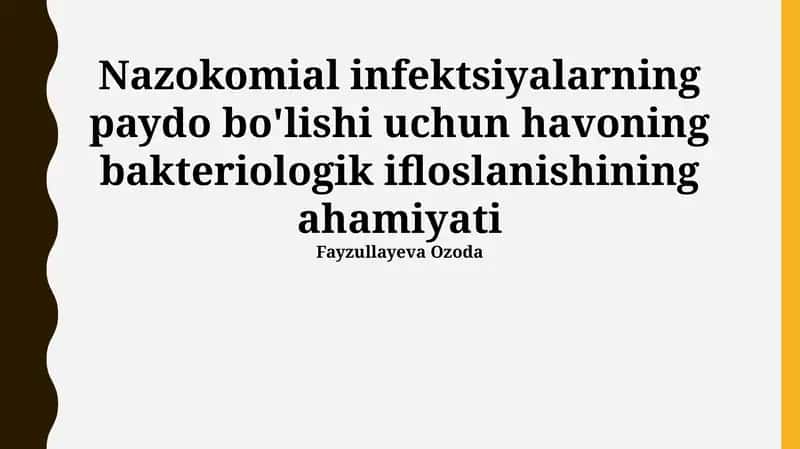 Havodagi Bakteriyalar Ifloslanishining Ahamiyati 1