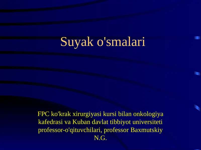 Suyak o'smalari 1