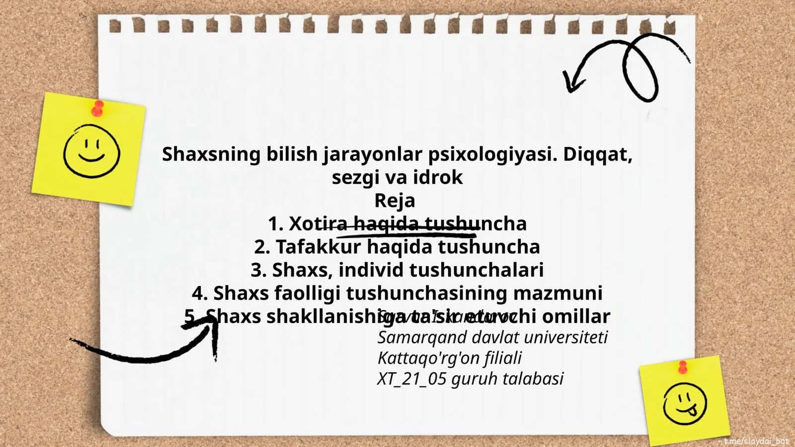 Shaxsning bilish jarayonlar psixologiyasi 1