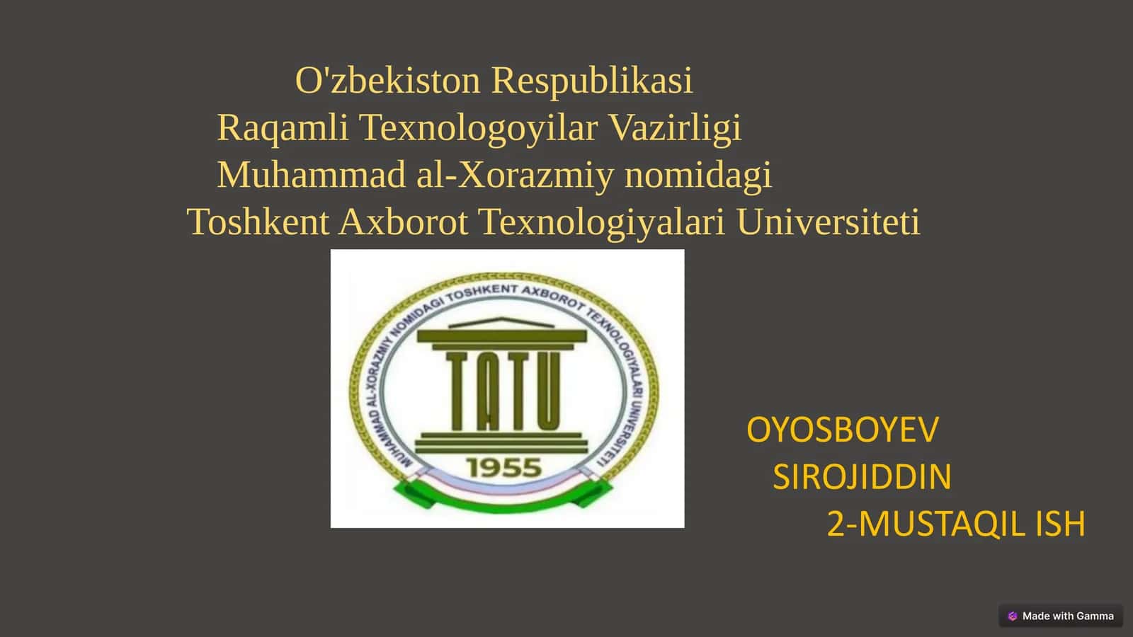 Dasturiy Vositalar va Xavfsizlik 1