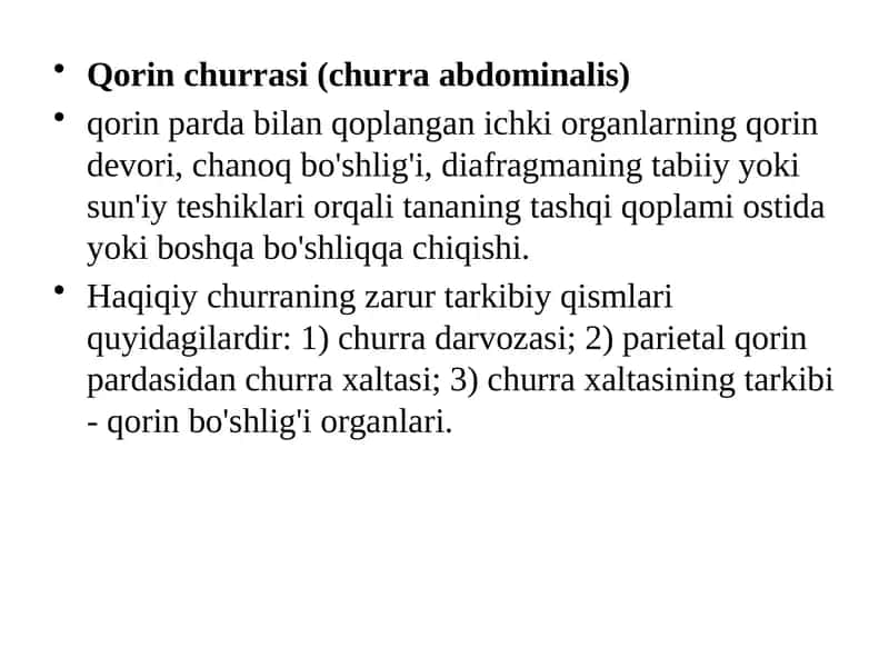 Qorin churrasi (churra abdominalis) 1