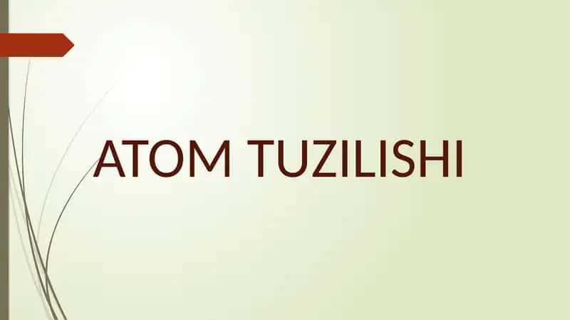 ATOM TUZILISHI 1