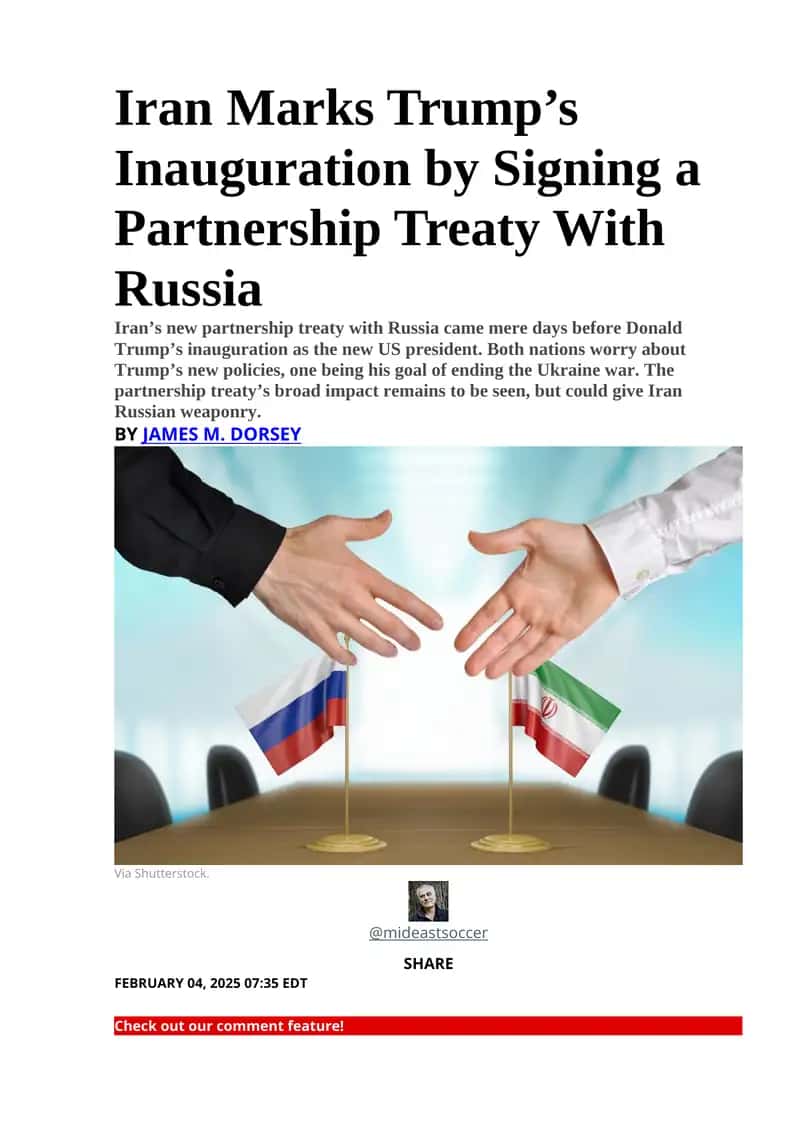 Iran-Russia Partnership Treaty 1