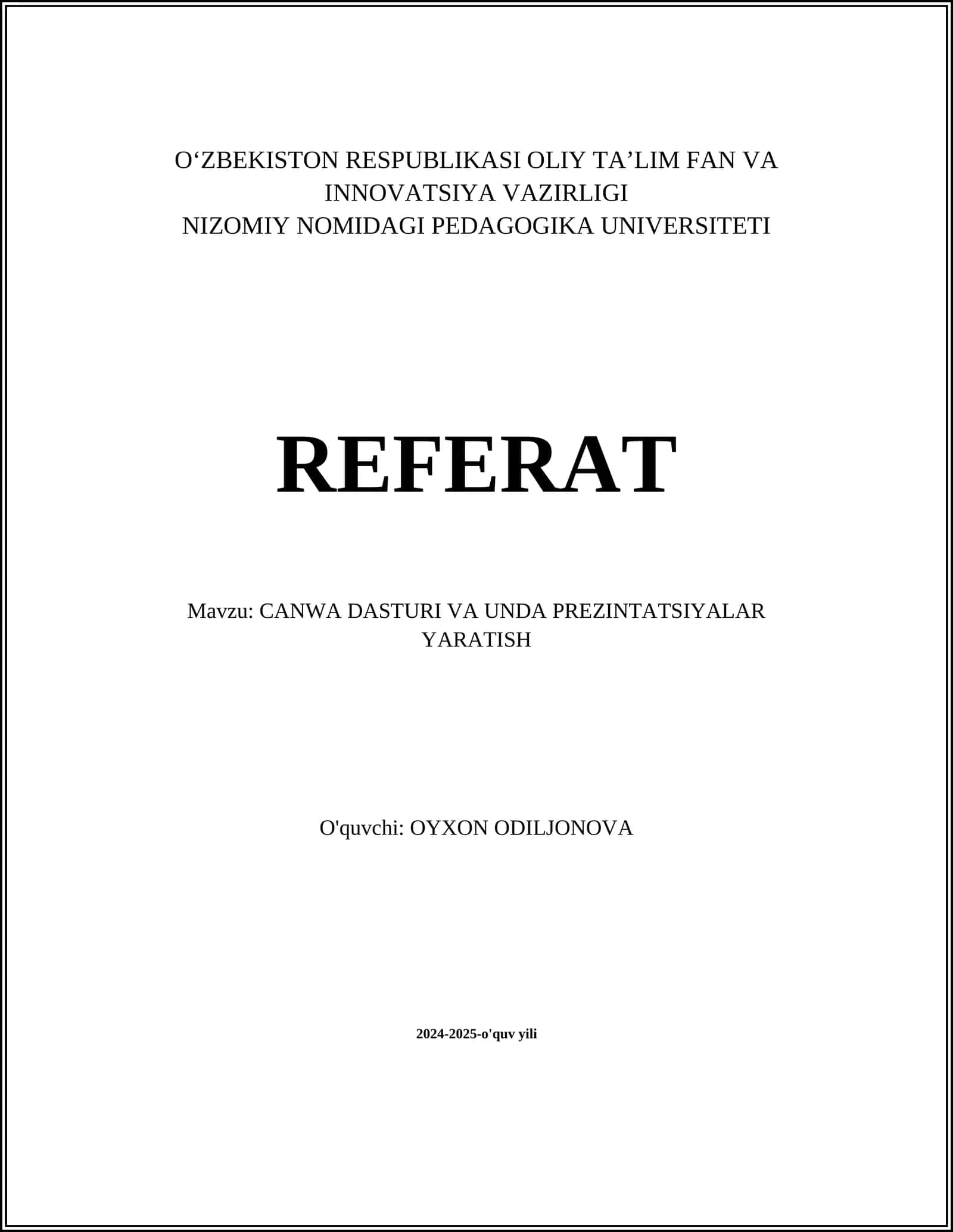 CANWA Dasturi 1