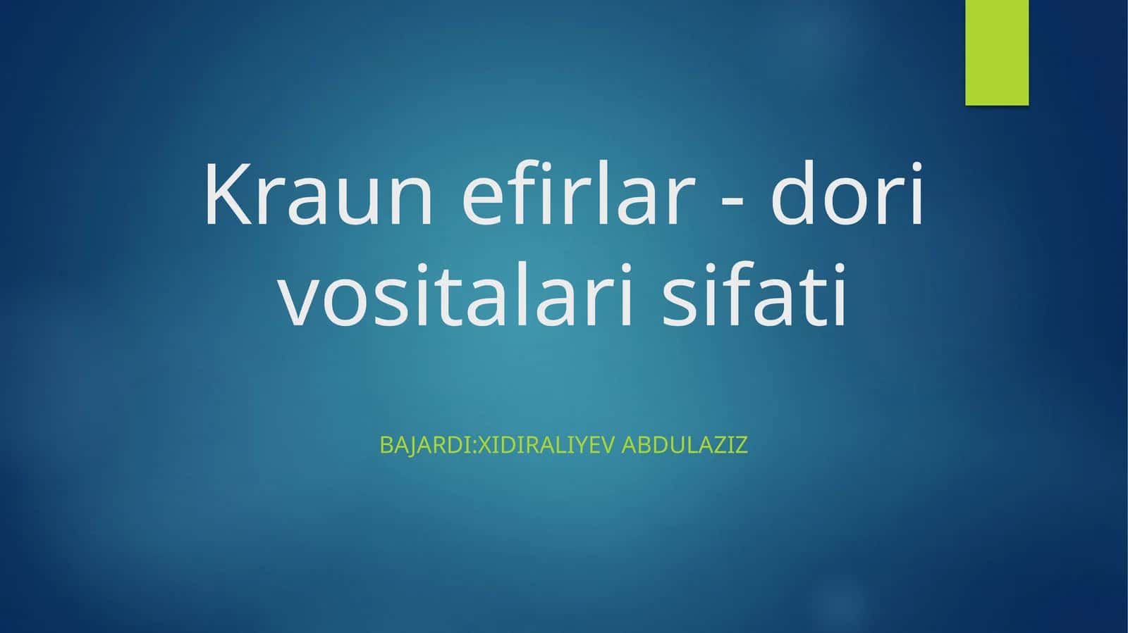 kraun efirlari 1