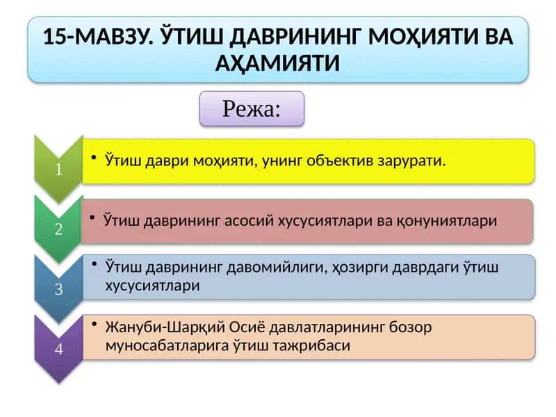 Бозор иқтисодиётига ўтиш даври 1