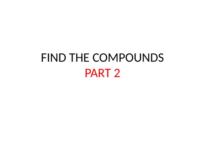find the compound part 2 1