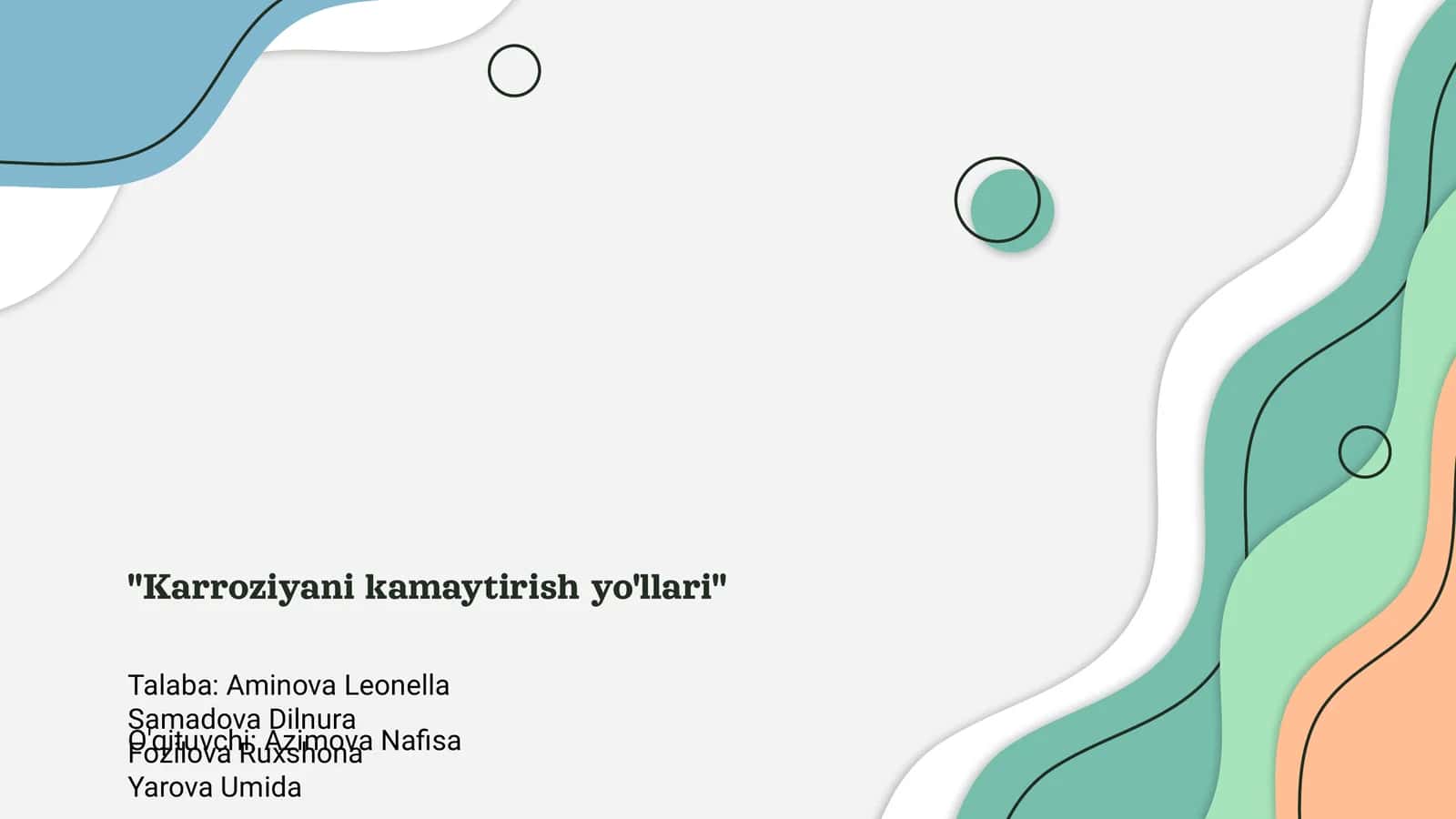 Karroziyani kamaytirish yo'llari 1