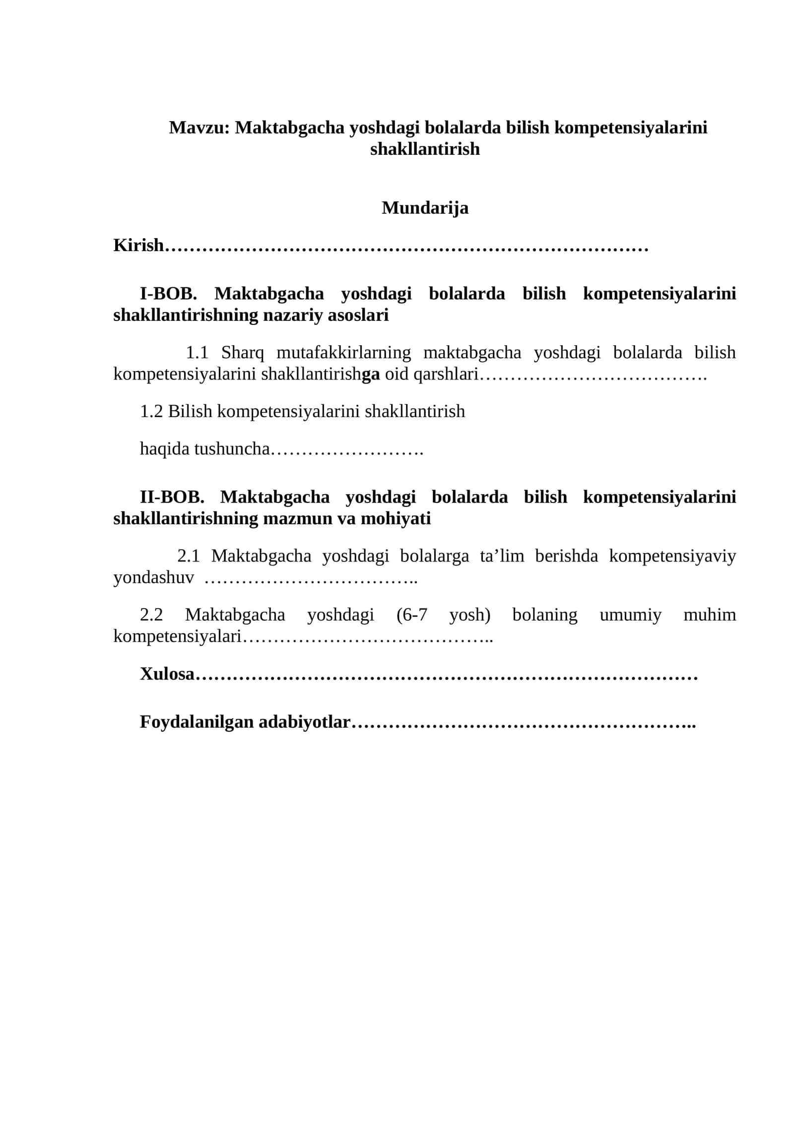 Maktabgacha yoshdagi bolalarda bilish kompetensiyalarini shakllantirish 1