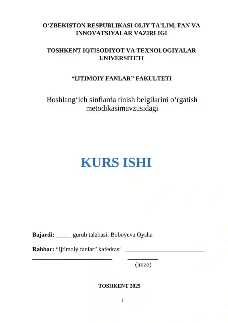 SAVOD O‘RGATISH TAYYORLOV DAVRI YOZUV DARSLARINI TASHKIL ETISH