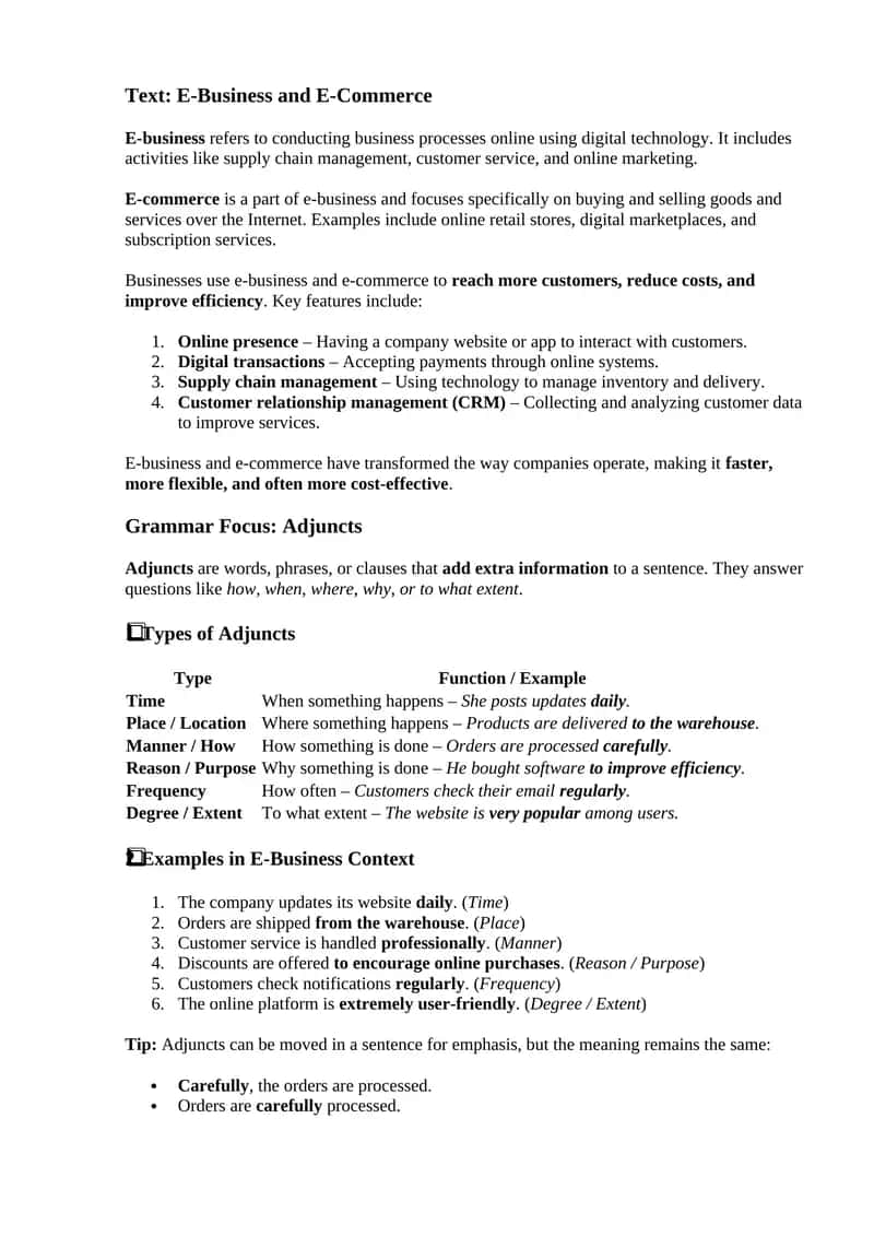 E-Business and E-Commerce 1