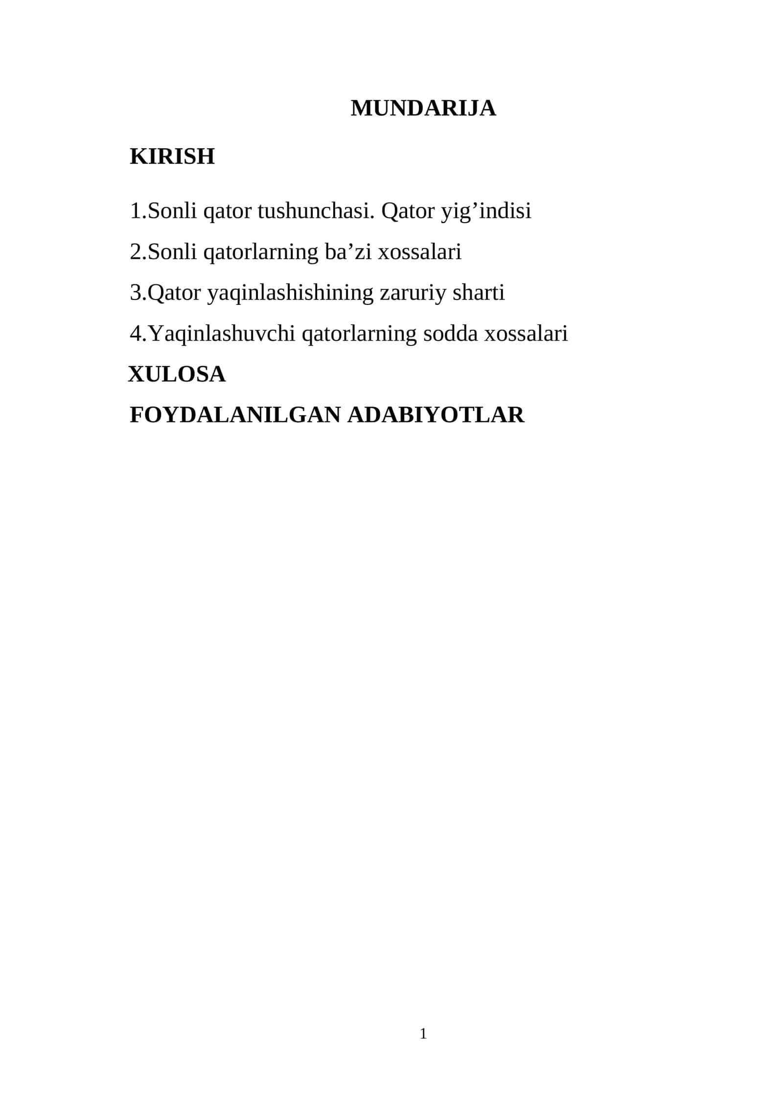 Sonli qatorlar 1