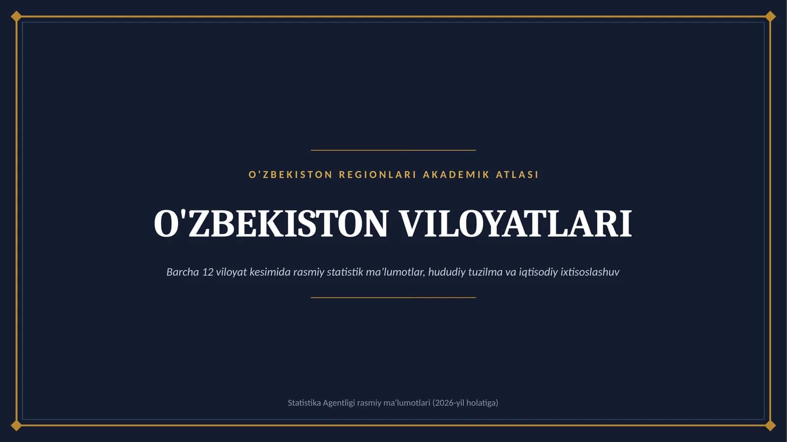 oʻzbekston viloyati haqida umumiy malumot 1
