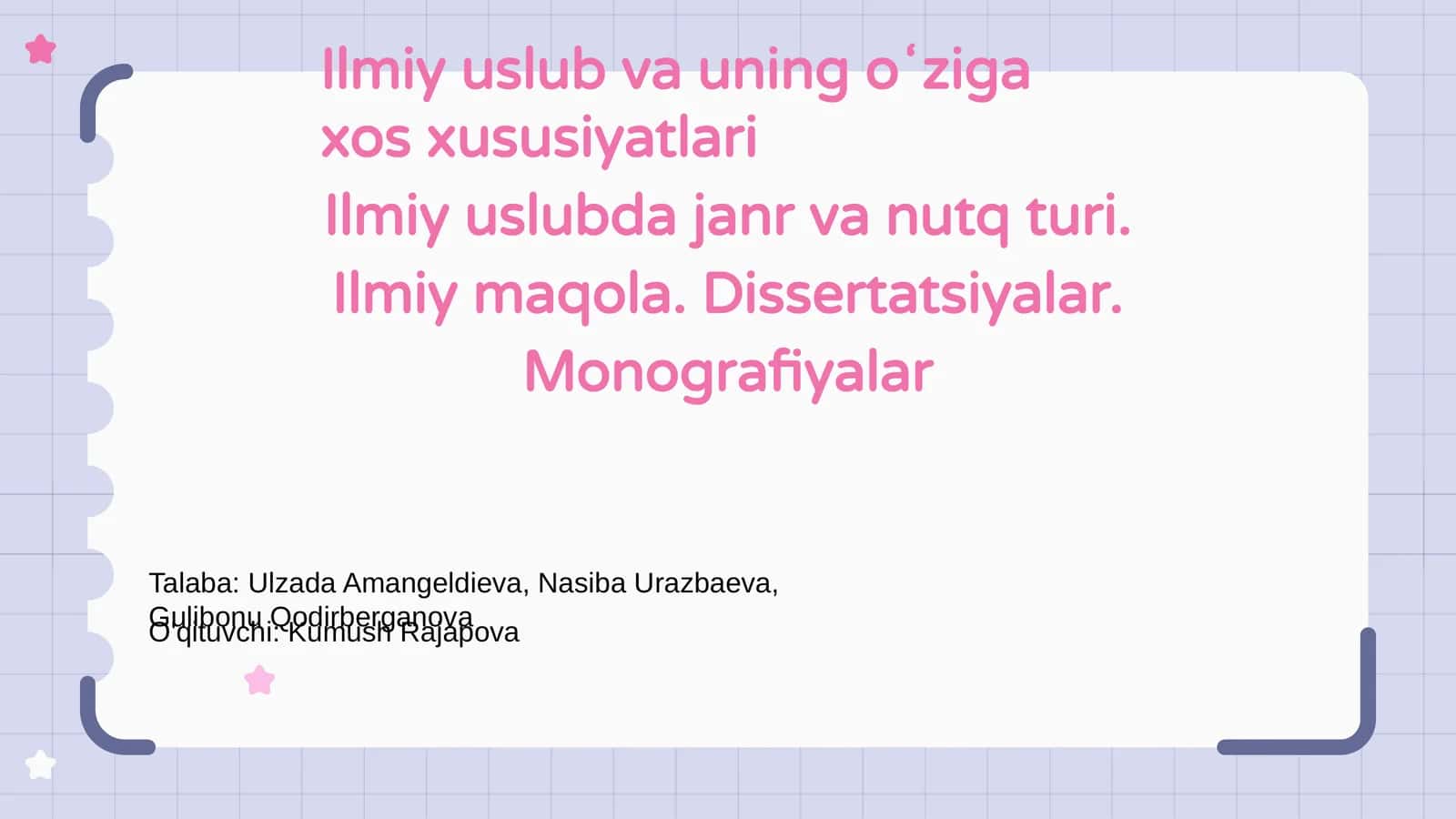 Ilmiy uslub va uning oʻziga xos xususiyatlari 1