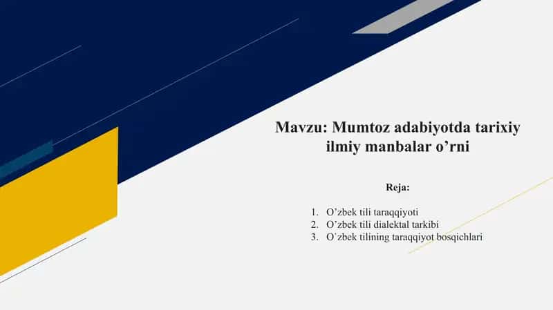 Mumtoz adabiyotda tarixiy ilmiy manbalar o’rni 1