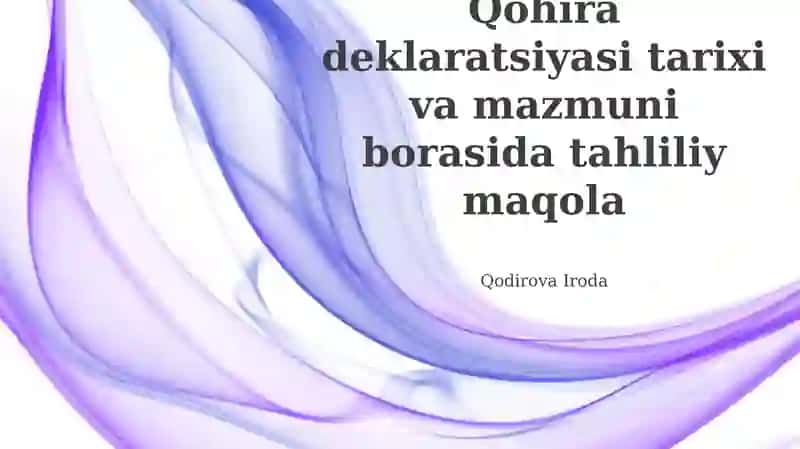 Qohira deklaratsiyasi