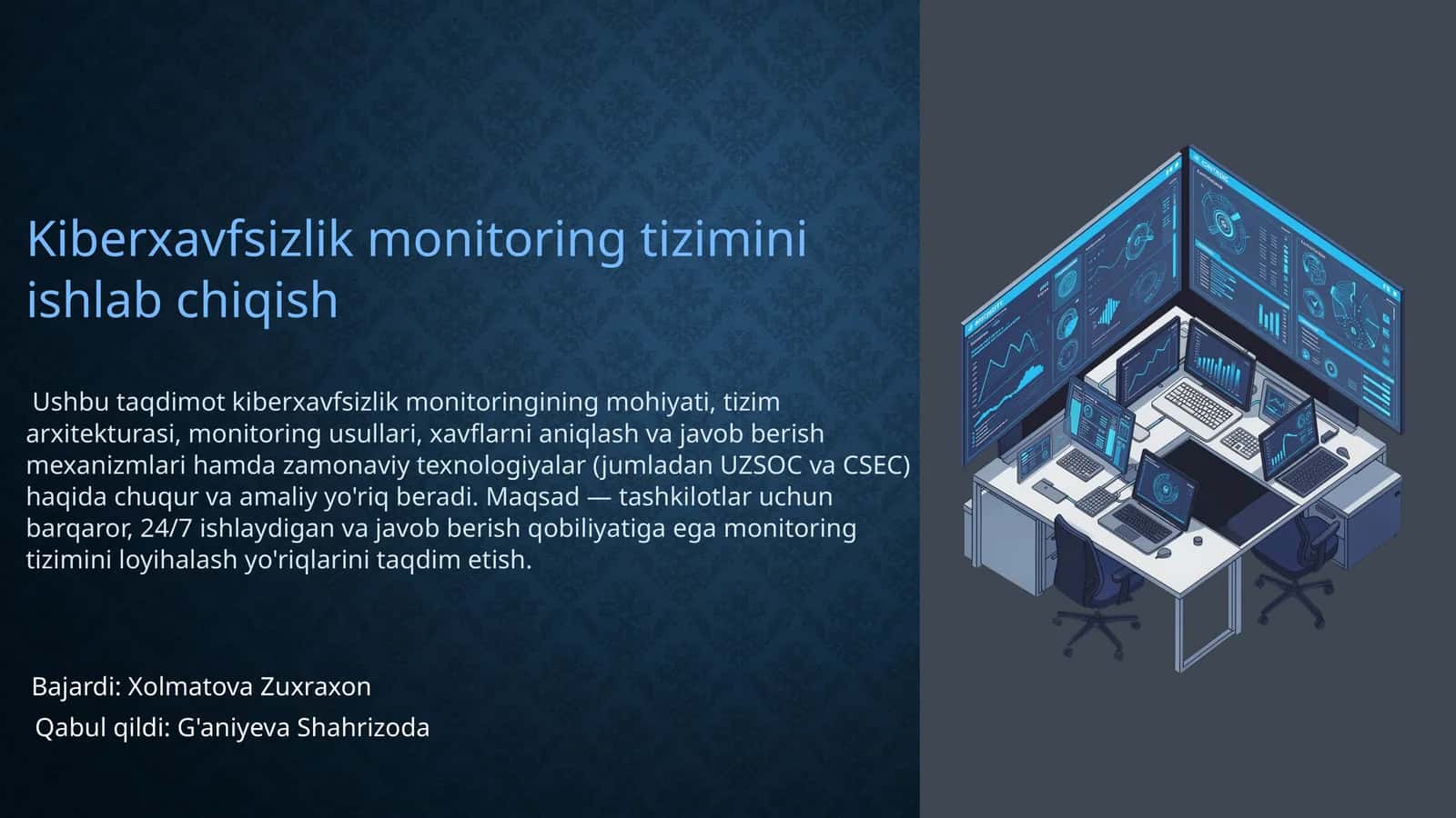 Kiberxavfsizlik monitoring tizimini ishlab chiqish 1