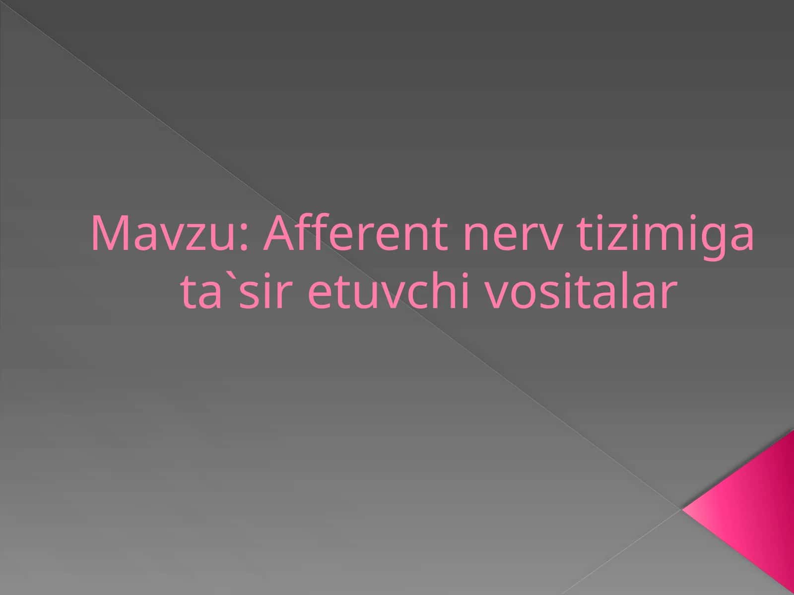 AFFERENT INNERVATSIYA GATA’SIRETUVCHI DORILAR 1