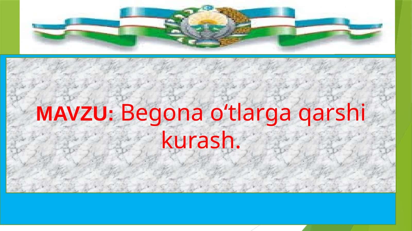 Begona o‘tlarga qarshi kurash 1