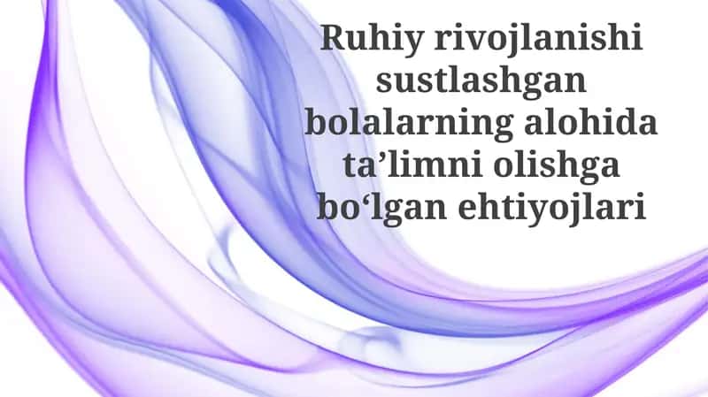 Ruhiy rivojlanish 1