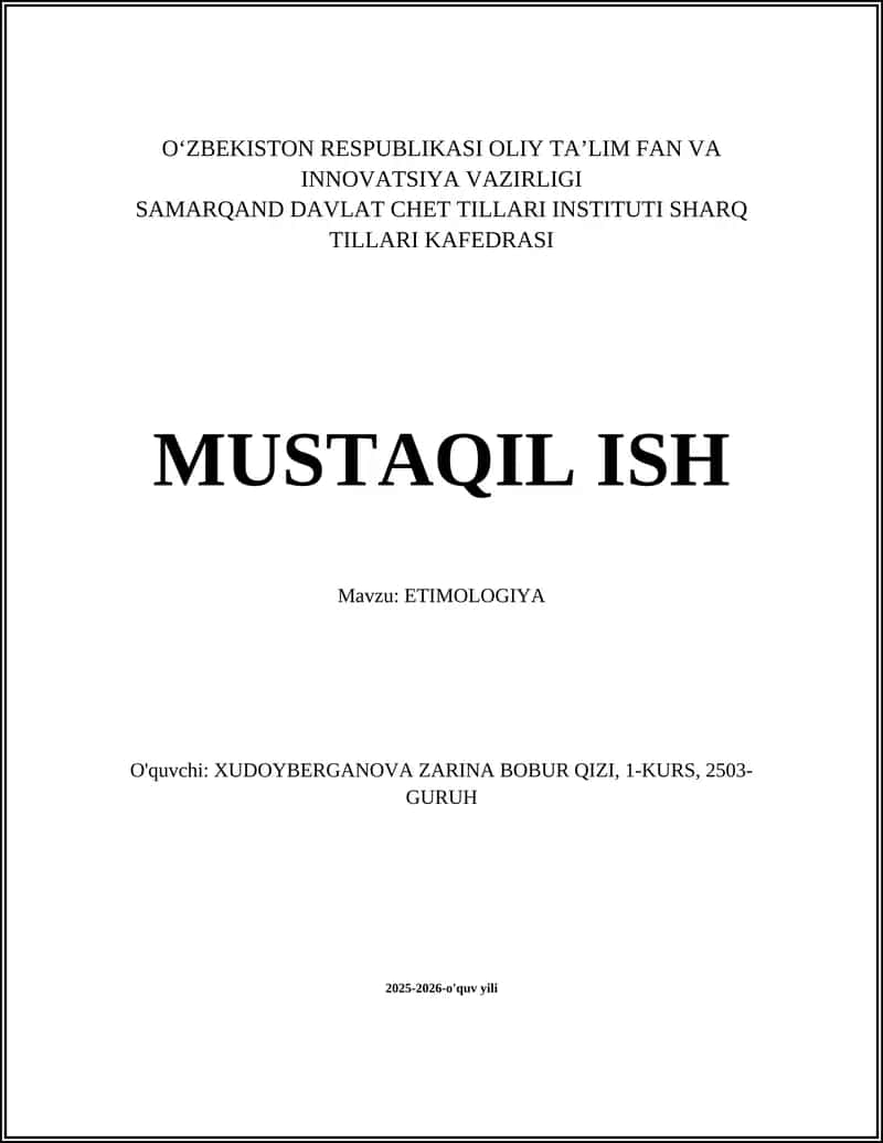 ETIMOLOGIYA 1
