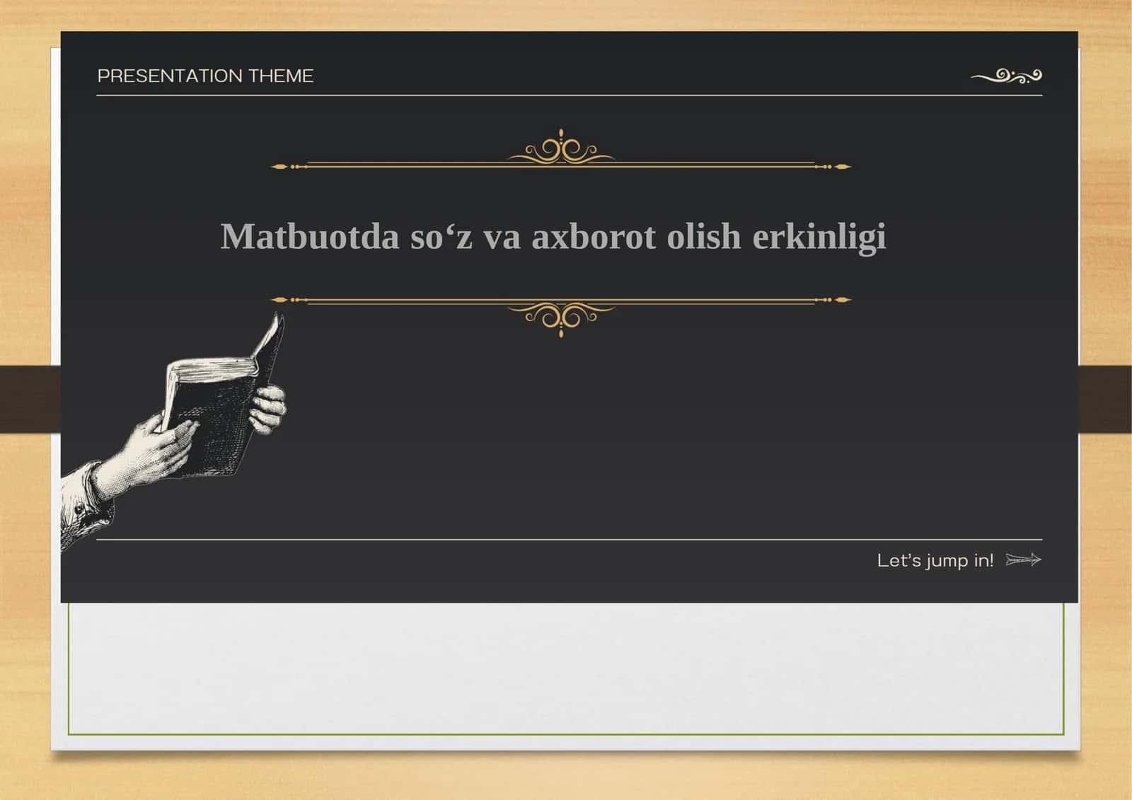 Matbuotdasoʻz va axborotolish erkinligi 1