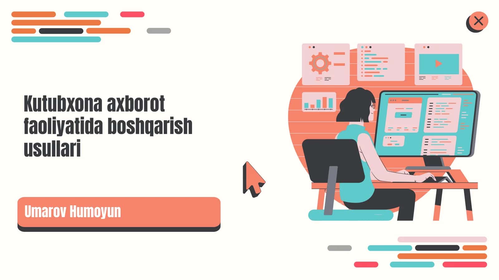 Kutubxona axborot faoliyatida boshqarish usullari 1