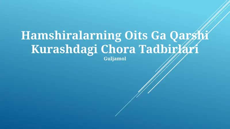 Hamshiralarning Oits Ga Qarshi Kurashdagi Chora Tadbirlari 1