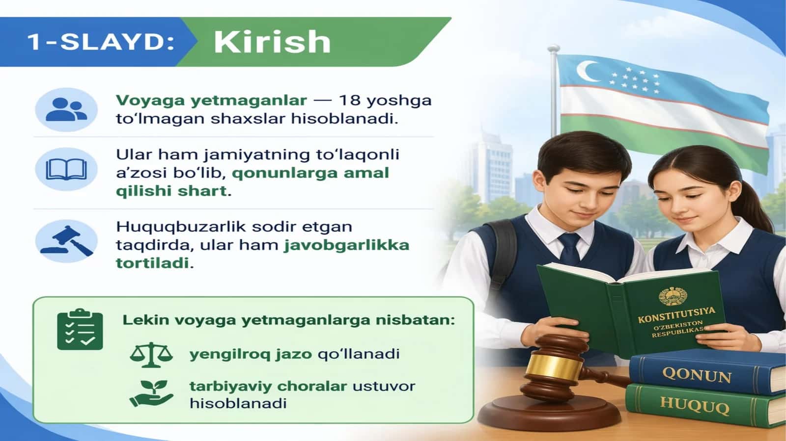 Voyaga yetmaganlarning huquq va majburiyatlari 1