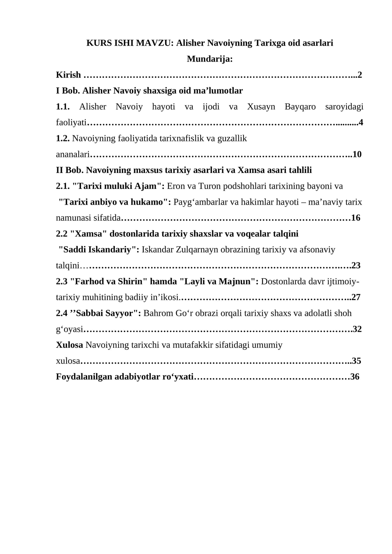 Alisher Navoiyning Tarixga oid asarlari 1