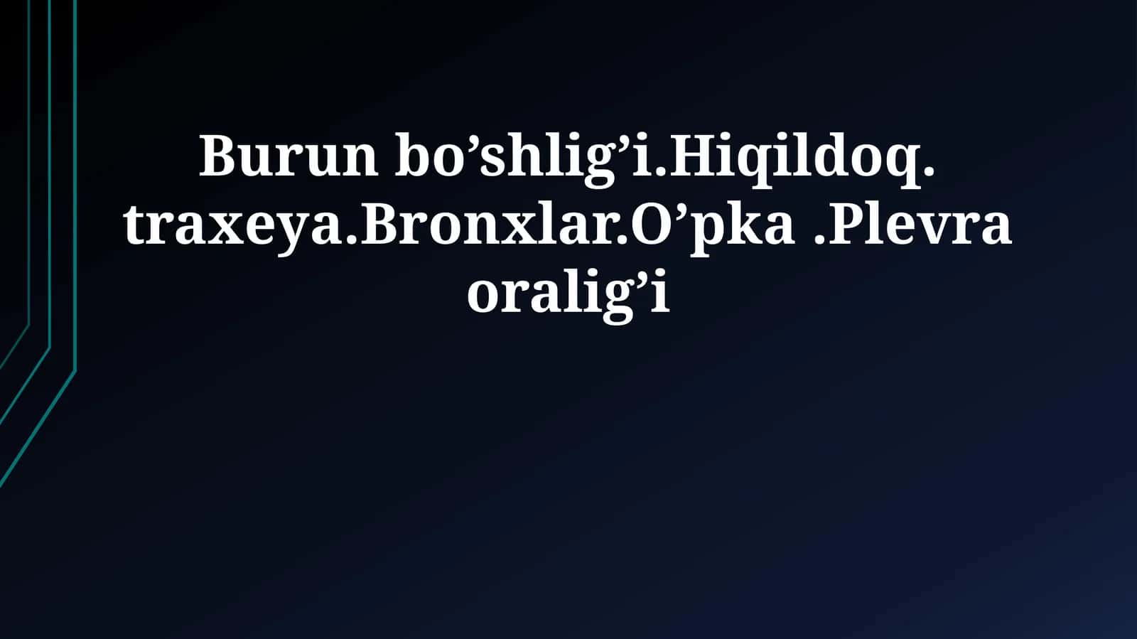 Nafas yo'llari 1