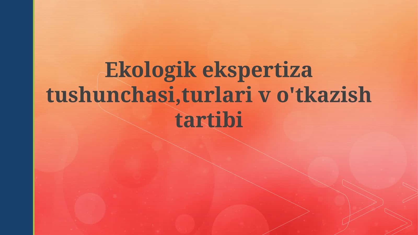 Ekologik ekspertiza 1