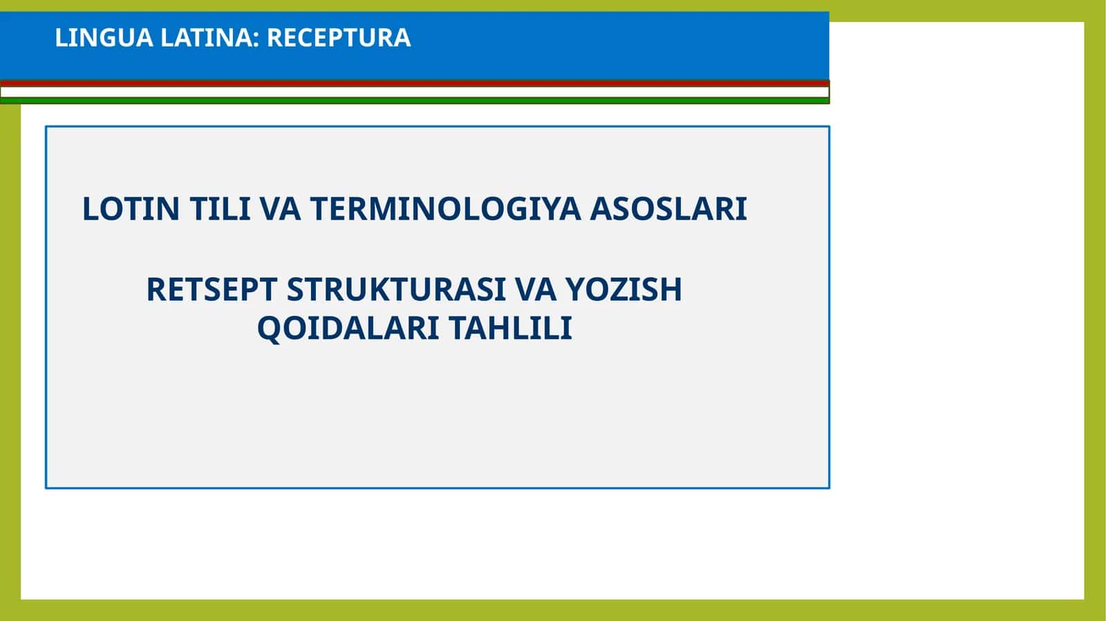 LOTIN TILI VA TERMINOLOGIYA ASOSLARI 1