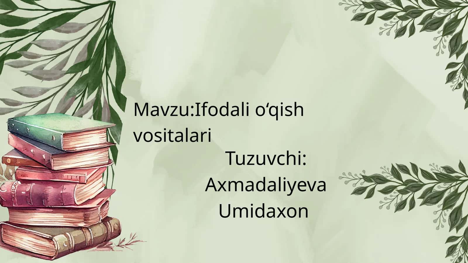 Ifodali o‘qish vositalari 1