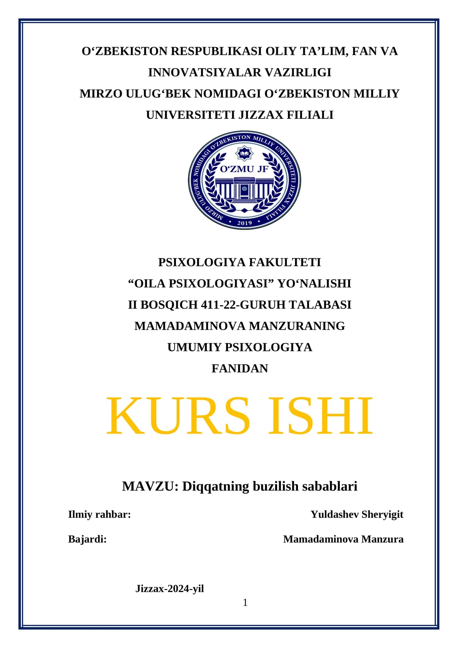 Diqqatning buzilish sabablari 1