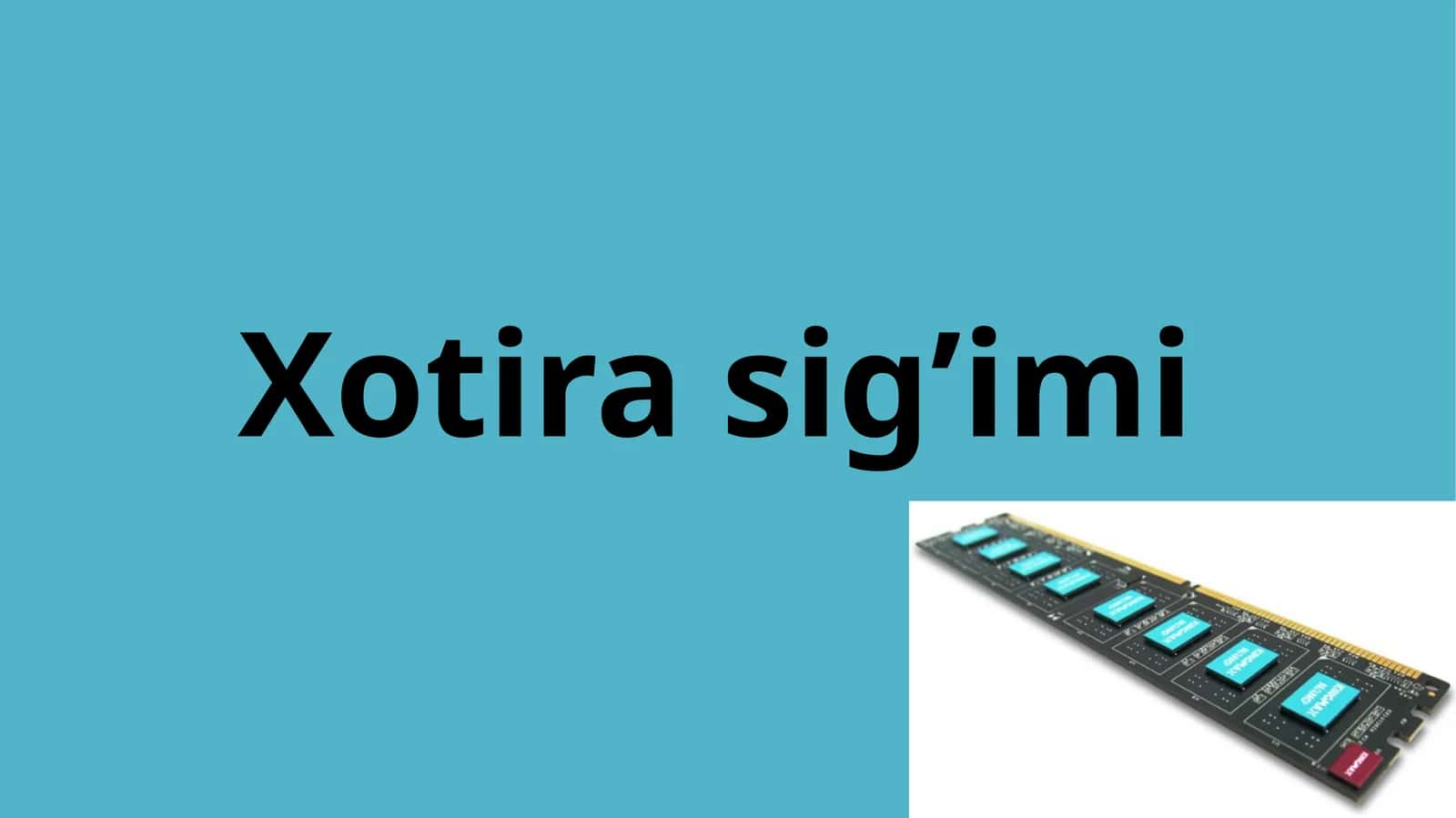 Xotira sig’imi 1