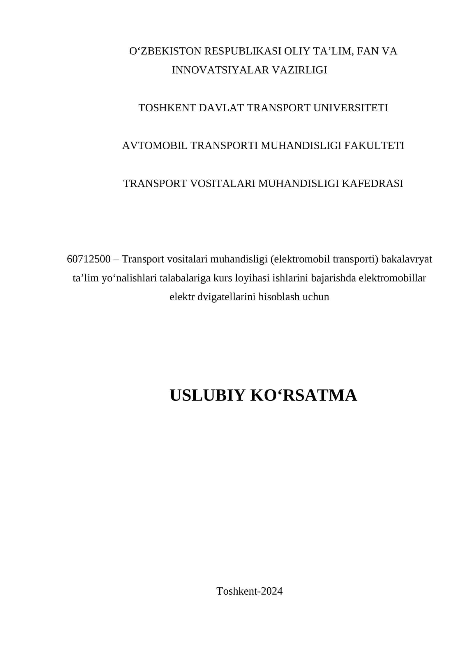 Elektromobillarnig elektr yuritmalari 1