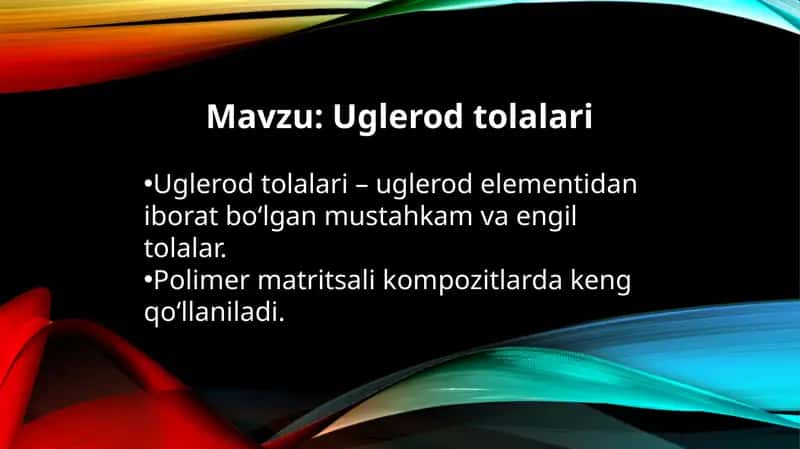 Uglerod tolalari 1