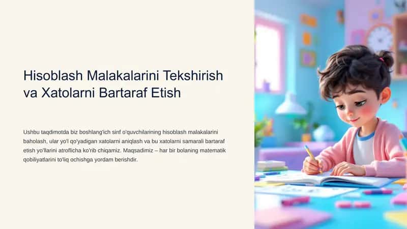 Hisoblash Malakalarini Tekshirish va Xatolarni Bartaraf Etish 1